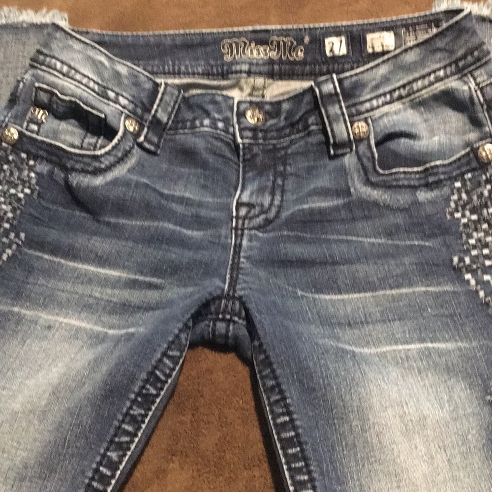 Miss Me Distress Ankle Skinny